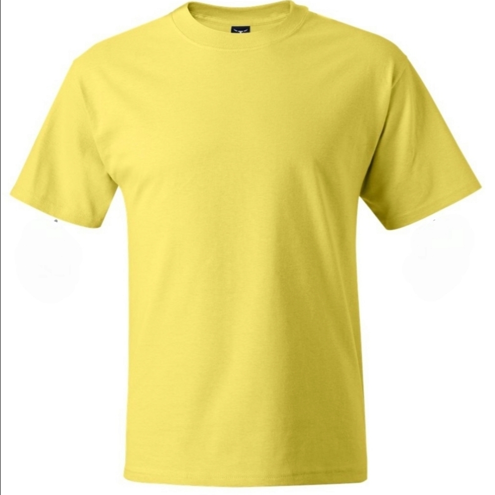 Hanes BeefyT Men's T-Shirt In Yellow In Size XLarge New Hanes Brand Short Sleeve